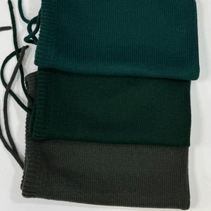 Dark Green Merino Wool Knit Hood: Women's Winter Cowl Neck Warmer image 9