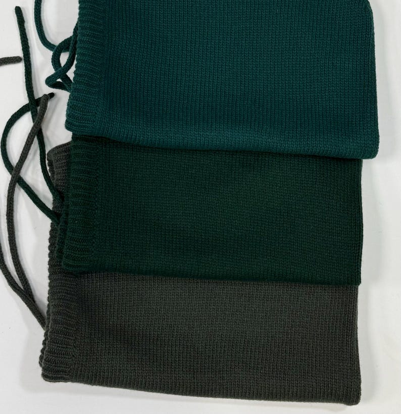 Dark Green Merino Wool Knit Hood: Women's Winter Cowl Neck Warmer image 9