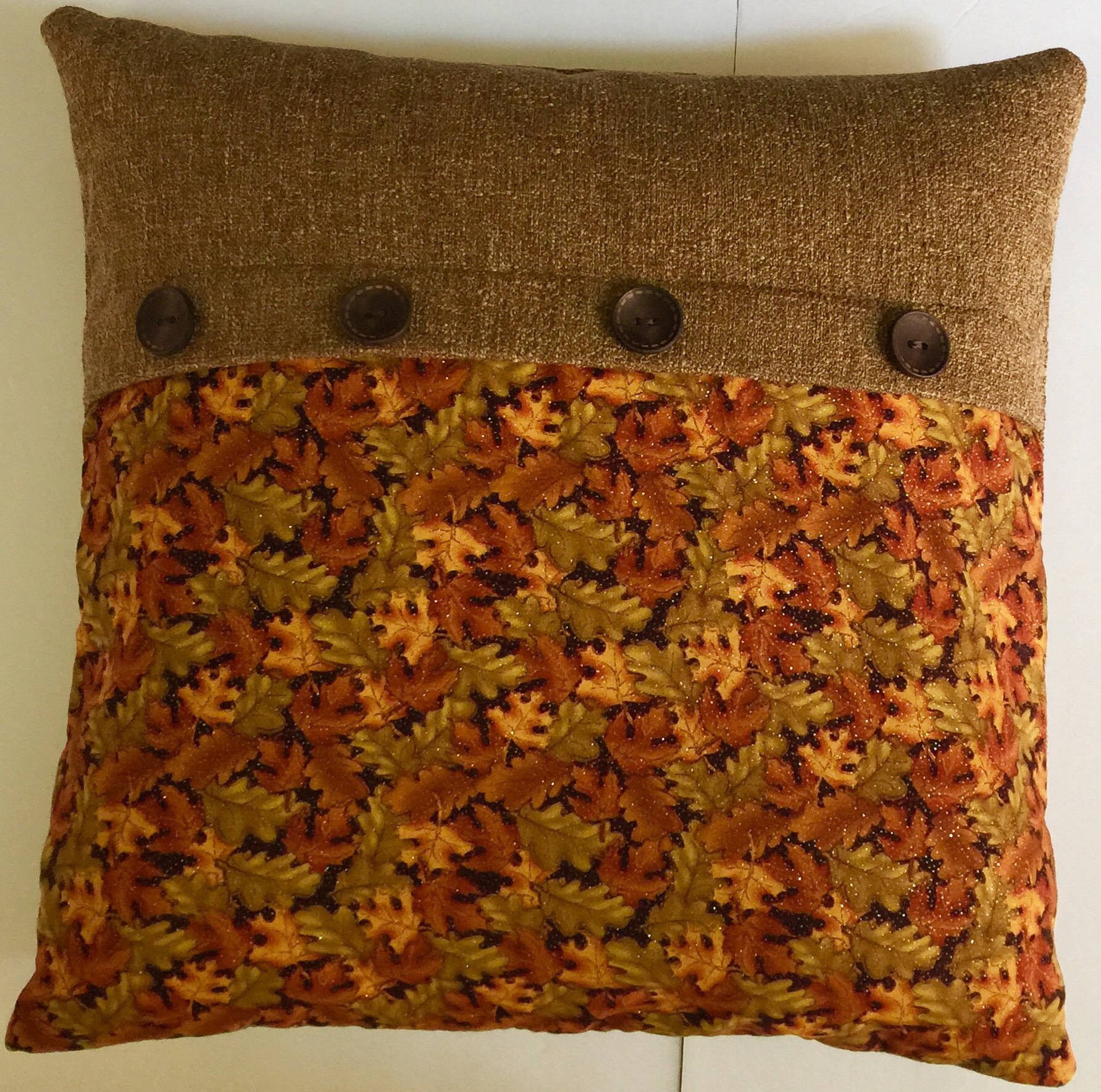 Two tone Pillow Cover Half Tan brown With Orange Green And Etsy de two-tone-pillow-cover-half-tan-brown-with-orange-green-and-etsy-de