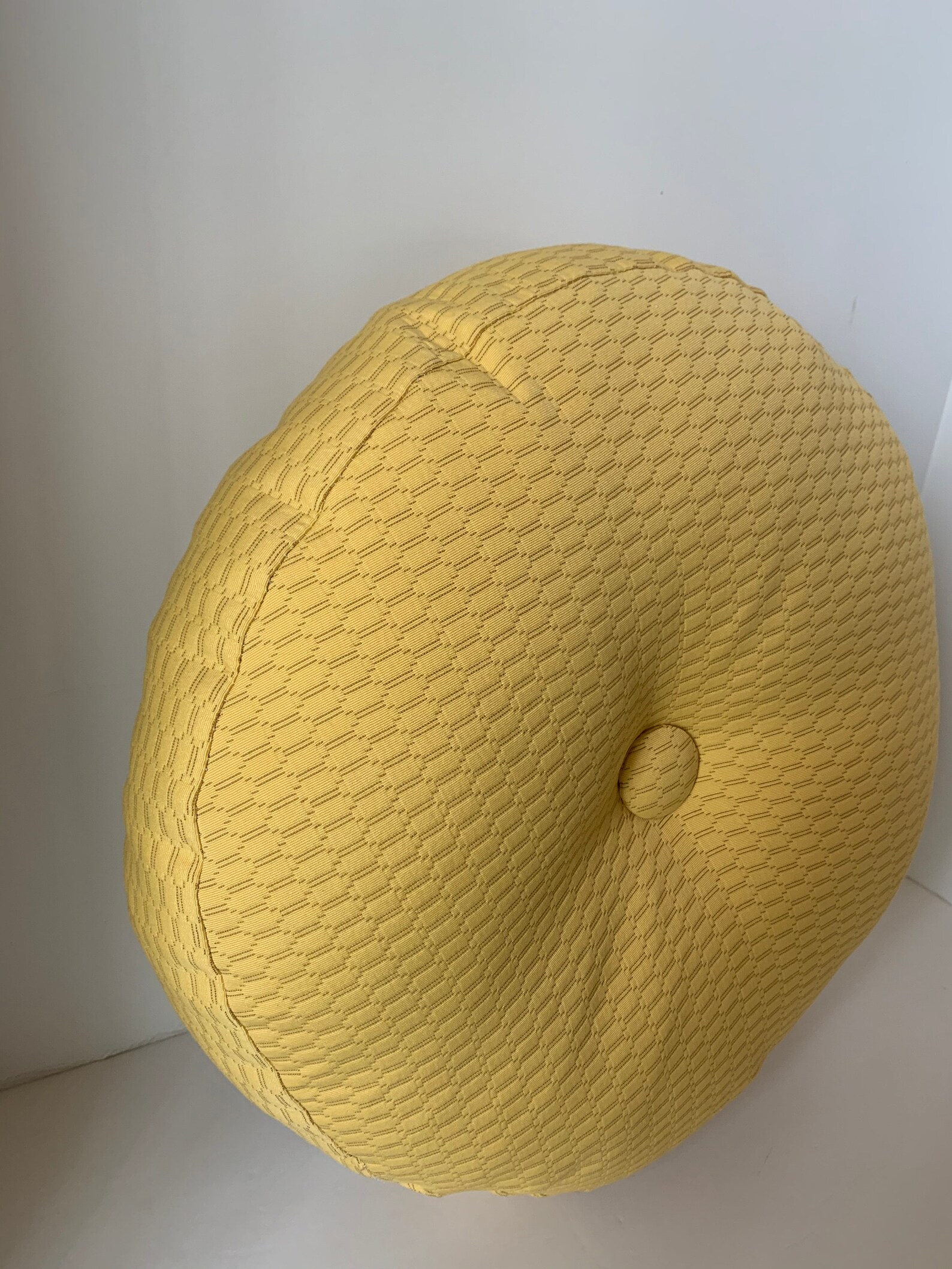 Yellow Round Pillow Cover 16 Diameter 2 1/2 Etsy
