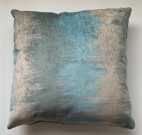 Light Blue Gray and Beige pillow cover High Quality Etsy