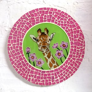 Giraffe painting, giraffe art, animal painting, animal art, leopard gifts