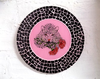 Malowanie lamparta, sztuka lamparta, malowanie zwierząt, sztuka zwierząt, prezenty lamparta