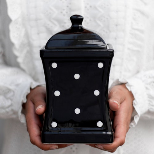 Teal Cookie Jar Kitchen Canister Decorative Ceramic Etsy UK