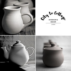 Purple Ceramic Tea Set, Teapot Set, LARGE Teapot, Milk Jug, Sugar Bowl Set, Handmade Stoneware Pottery with White Polka Dot image 9