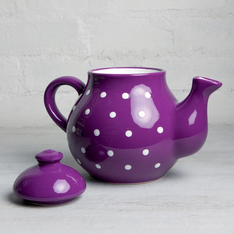 Purple Ceramic Teapot Handmade Pottery Tea Pot Extra Large Etsy