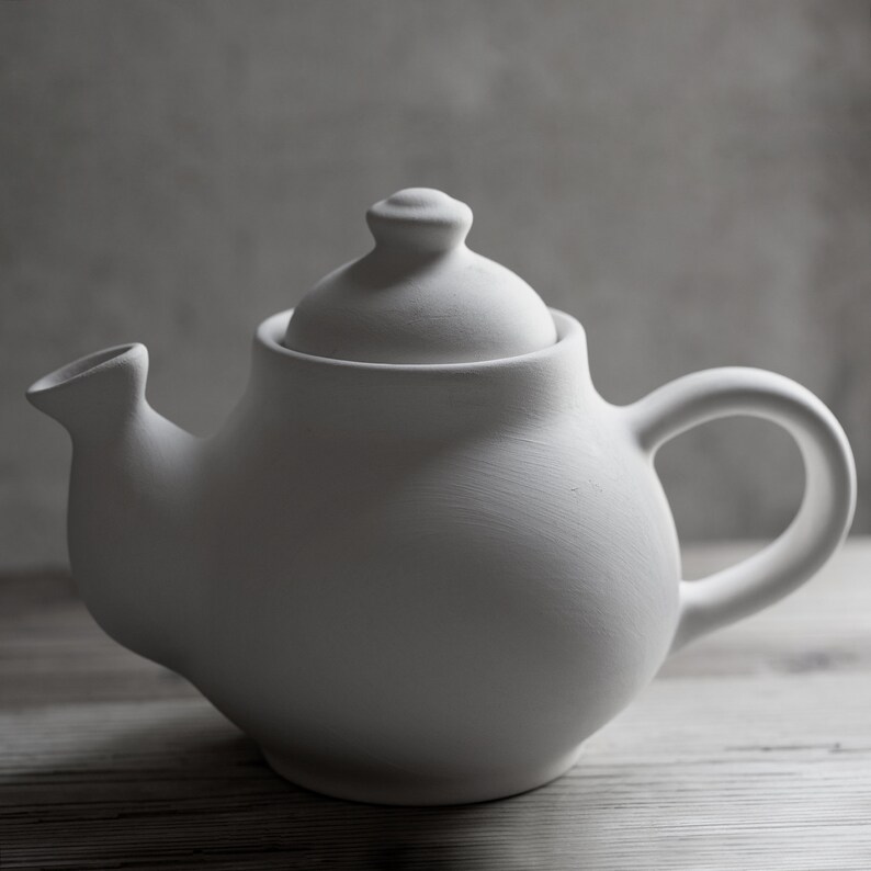 Ceramic Teapot, Handmade Pottery Tea Pot, for 1-2 CUP Navy Blue Stripe, Unique Stoneware, Coastal Housewarming Gift for Tea Lovers image 9
