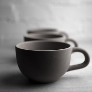 Large Coffee Mug Pottery Soup Mug Stoneware Coffee Mug, Red and White Polka Dot, EXTRA LARGE Mug, Handmade Ceramic Cute Mug image 9