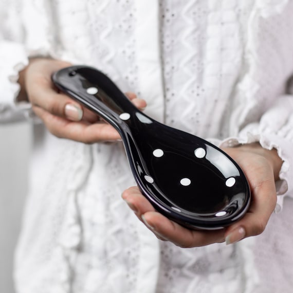 Ceramic Spoon Rest Spoon Holder Kitchen Cooking Utensil Etsy