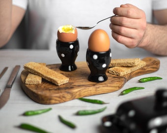 Ceamic Egg Cup Holde Set Of 2, Soft Boiled Egg Cups, Had
