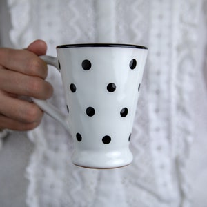 Polka Dot Coffee Mug Gift - A Pumpkin And A Princess