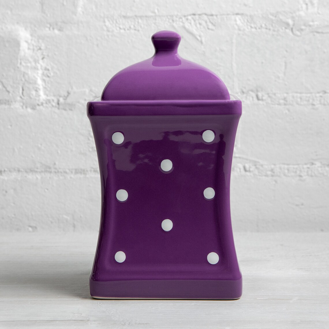 Purple Cookie Jar Kitchen Canister Decorative Ceramic | Etsy