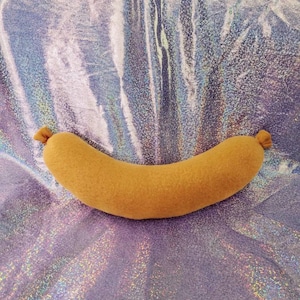 Squeaky Plush Single Sausage Link /Hotdog / Wiener Fursuit Prop