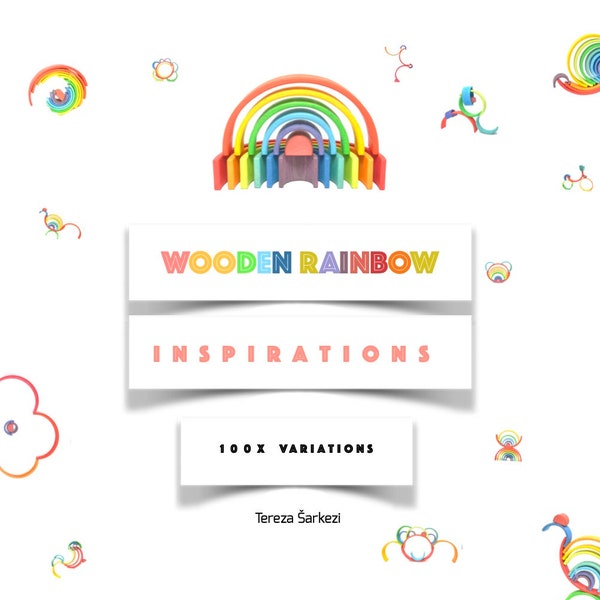 100 wooden rainbow stacking 12 pieces INSPIRATION ideas PDF format for 1 rainbow - 12 pieces