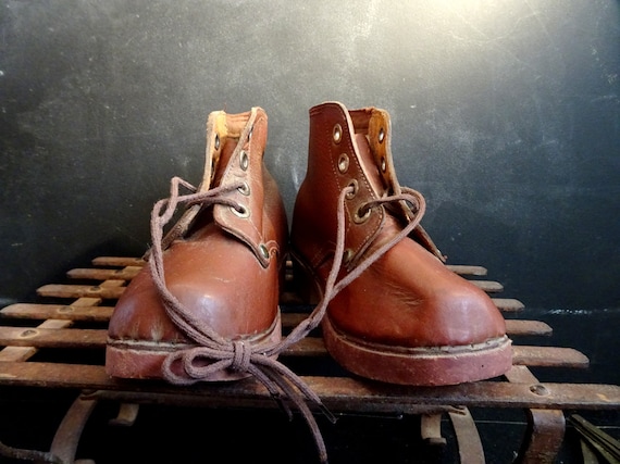 Handmade Red Leather Clogs Shoes with wooden sole - image 1