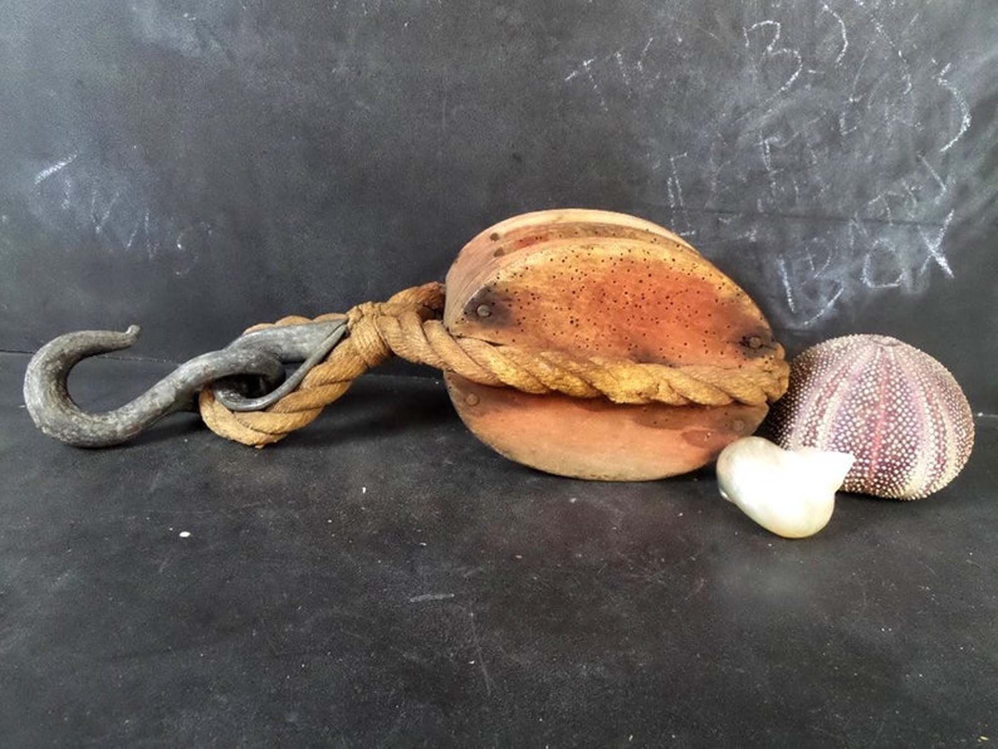 Large Antique Double Pulley Block. Maritime. Marine. Boat. - Etsy