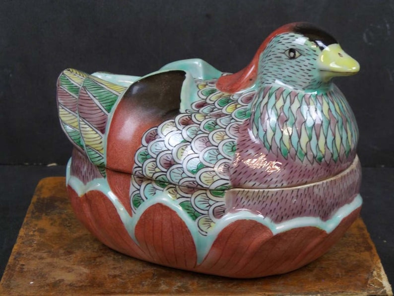 Chinese Export Porcelain Mandarin Duck . Tureen. 1930s /1950s | Etsy