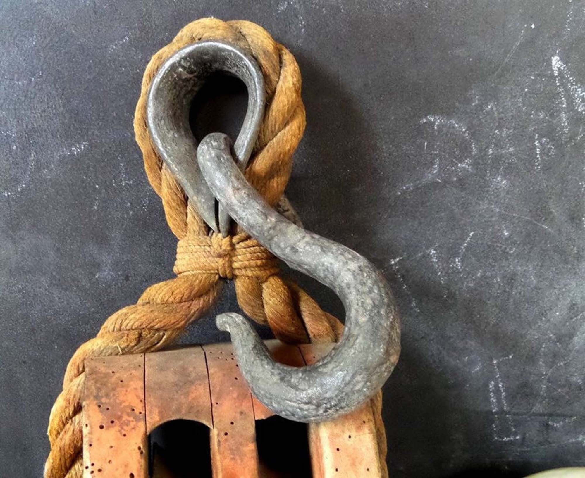Large Antique Double Pulley Block. Maritime. Marine. Boat. - Etsy