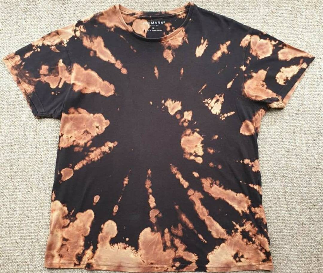 Acid wash reverse tie dye Tee Etsy