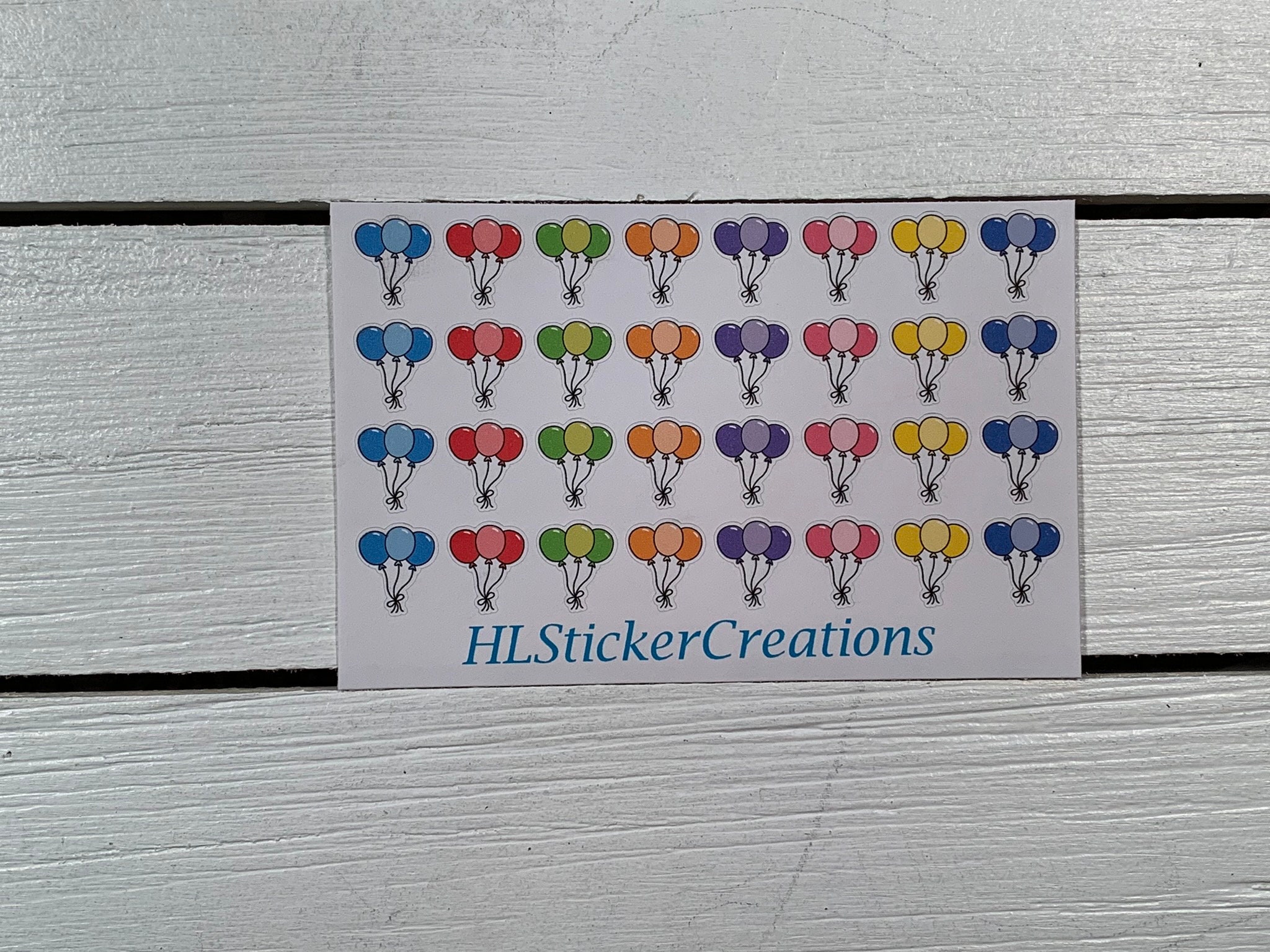 Balloon Stickers Birthday Stickers Party Stickers Party | Etsy