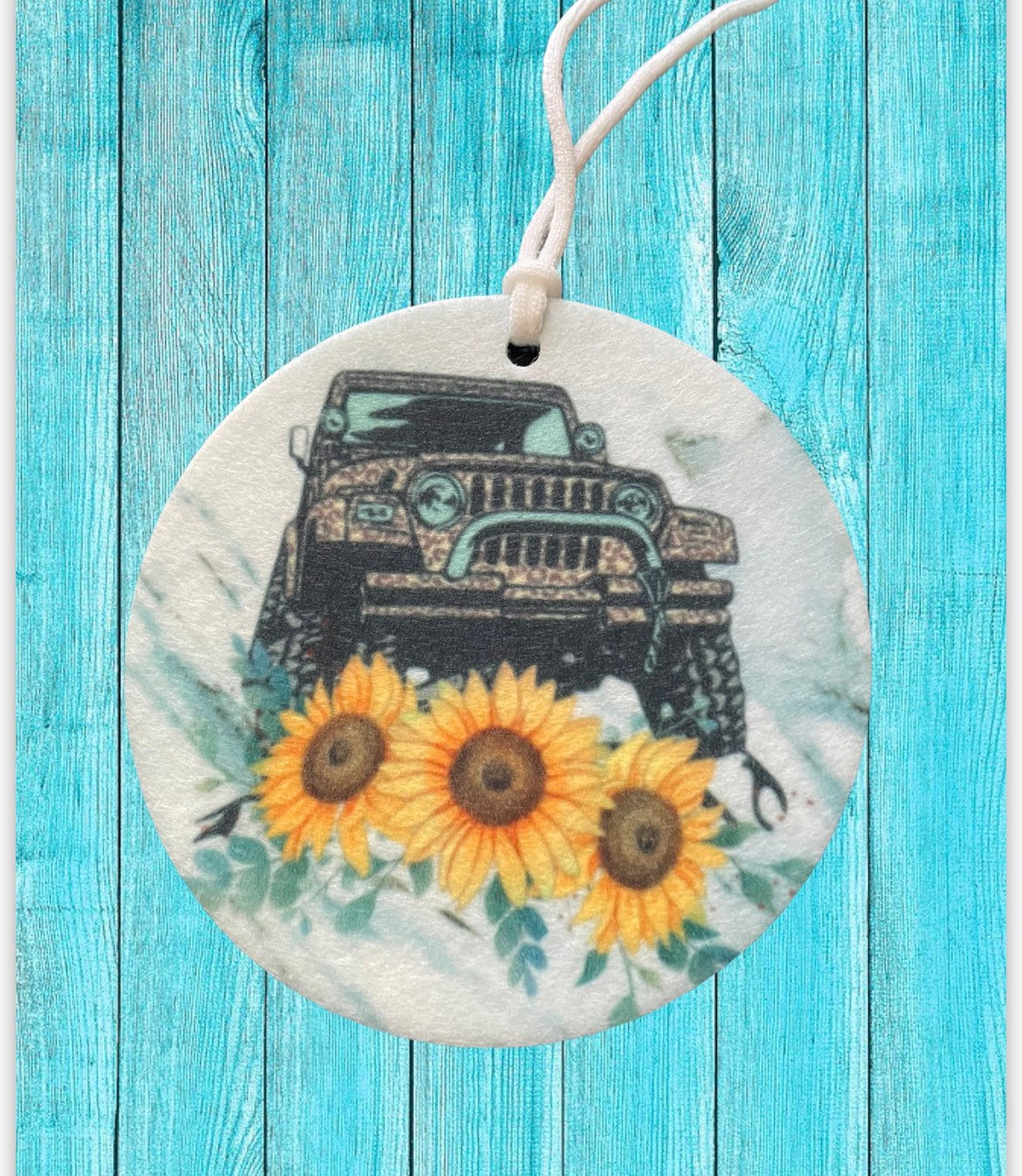 Sunflower Jeep car air freshener Etsy