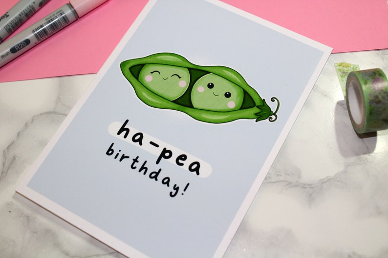 Second Nature Ha-Pea-Days! Geburtstagskarte – Wit Produktbild-Vorschau 9