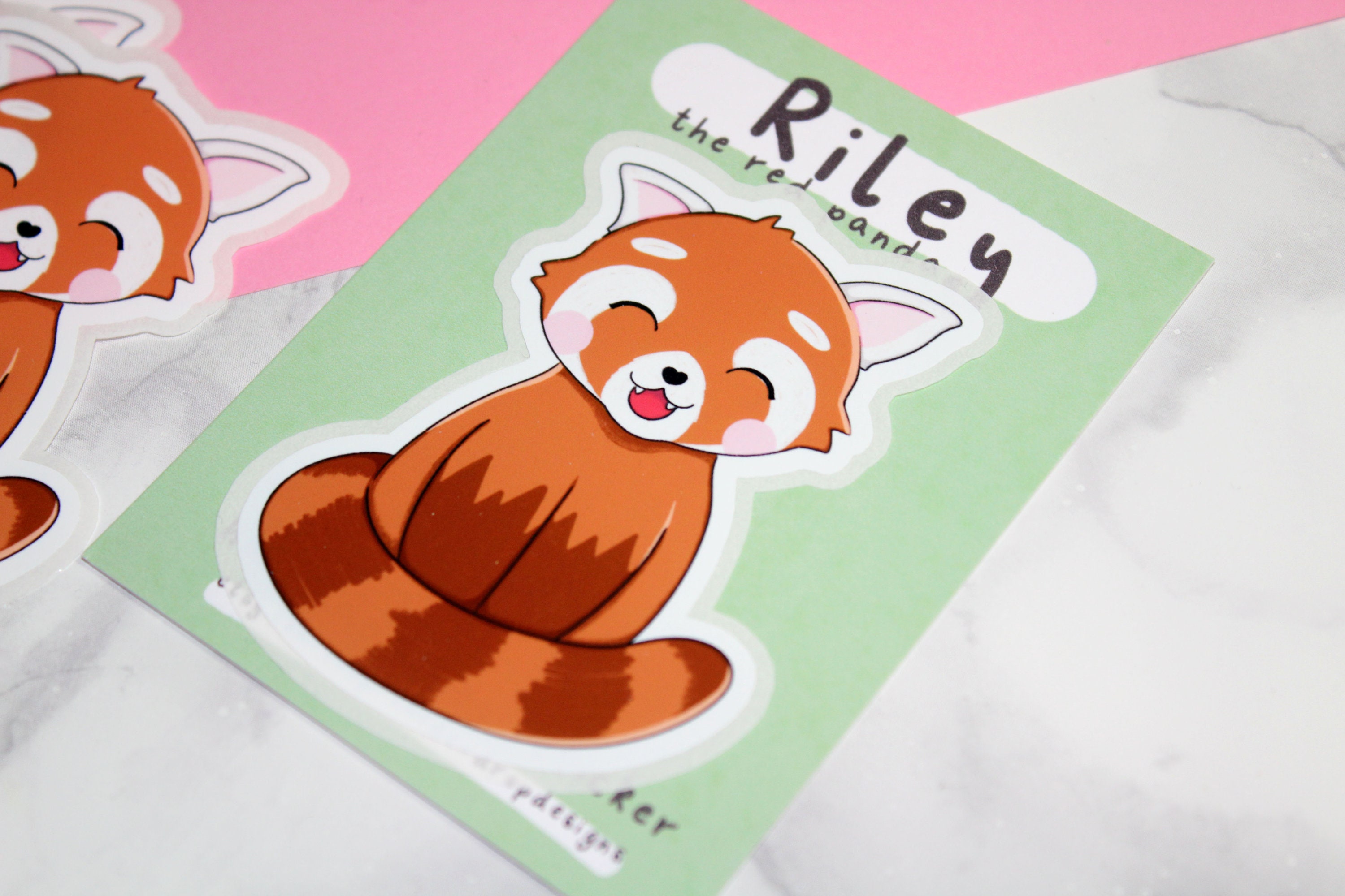 Red Panda Vinyl Sticker/ Cute Animal Laptop Sticker/ Riley the Etsy