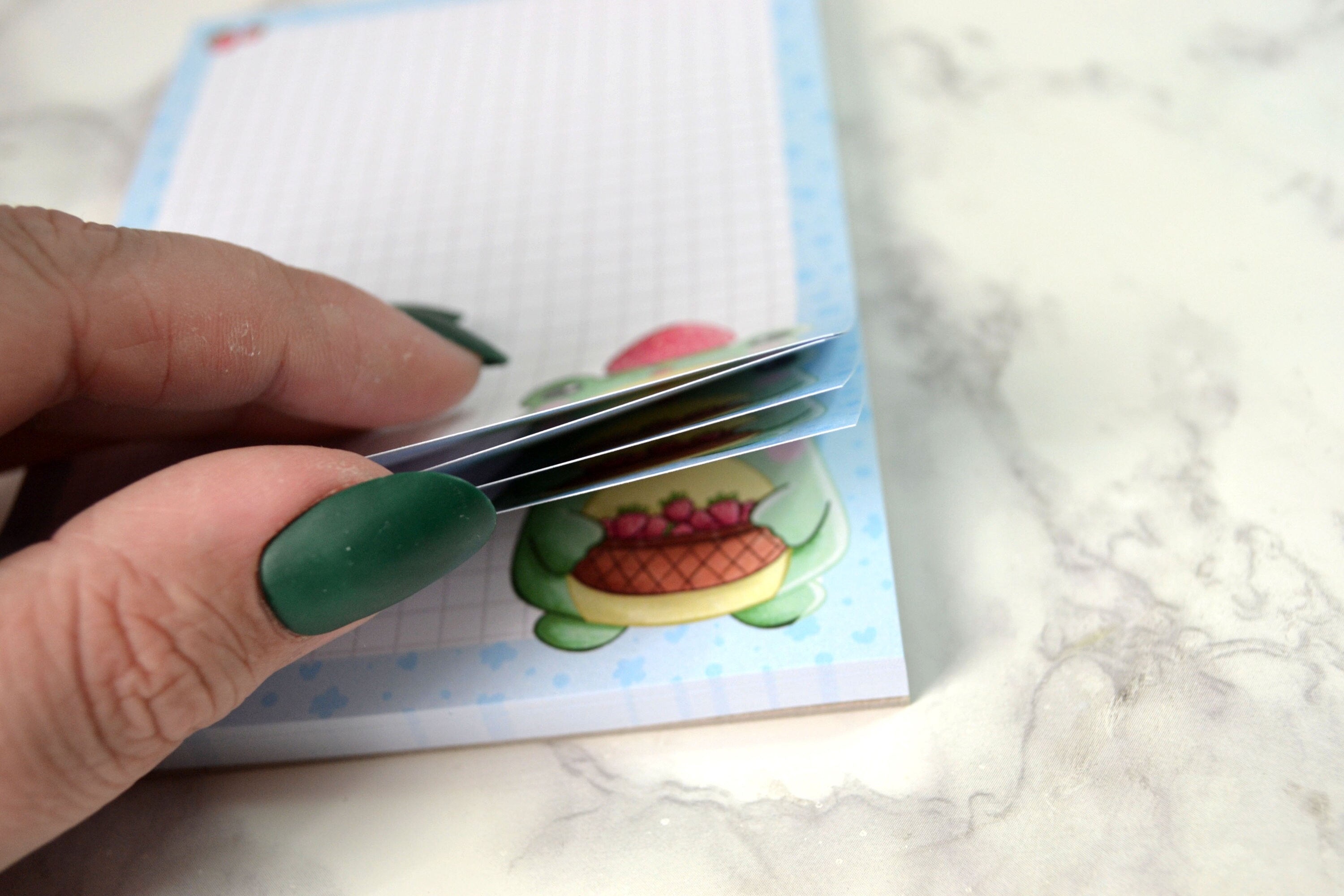 Strawberry Frog Note Pad / Kawaii Animal List Pad / A6 Desk | Etsy