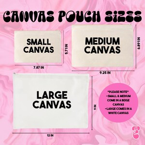 Custom Name Canvas Pouch: Personalized Makeup or Diaper Bag image 6