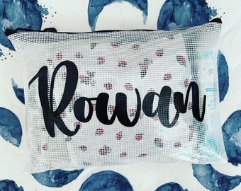 Custom Name Pouch: Personalized Clear Plastic Zipper Bag