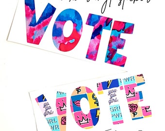 Vote Sticker Decal - Vote Decal- Vote 2020 - Hydroflask Decal - Laptop Decal - Tablet Decal - Tumbler Decal - Car Decal - Yeti Decal