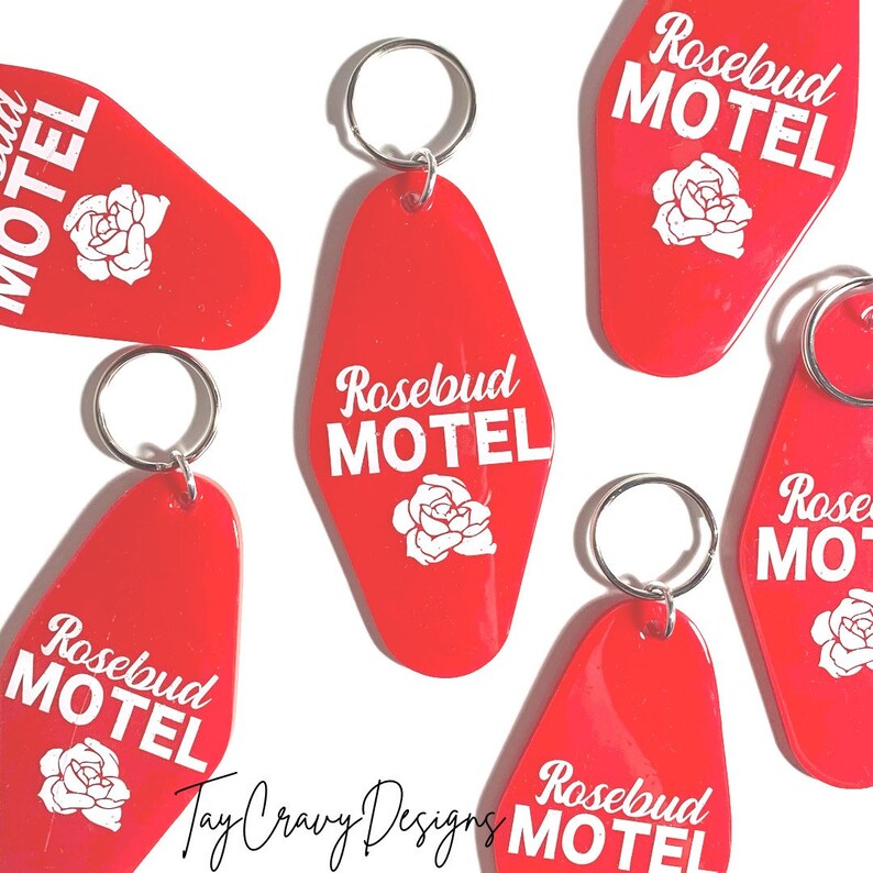 Rosebud Motel Keychain Rosebud Motel Key Tag rosebud Motel Etsy