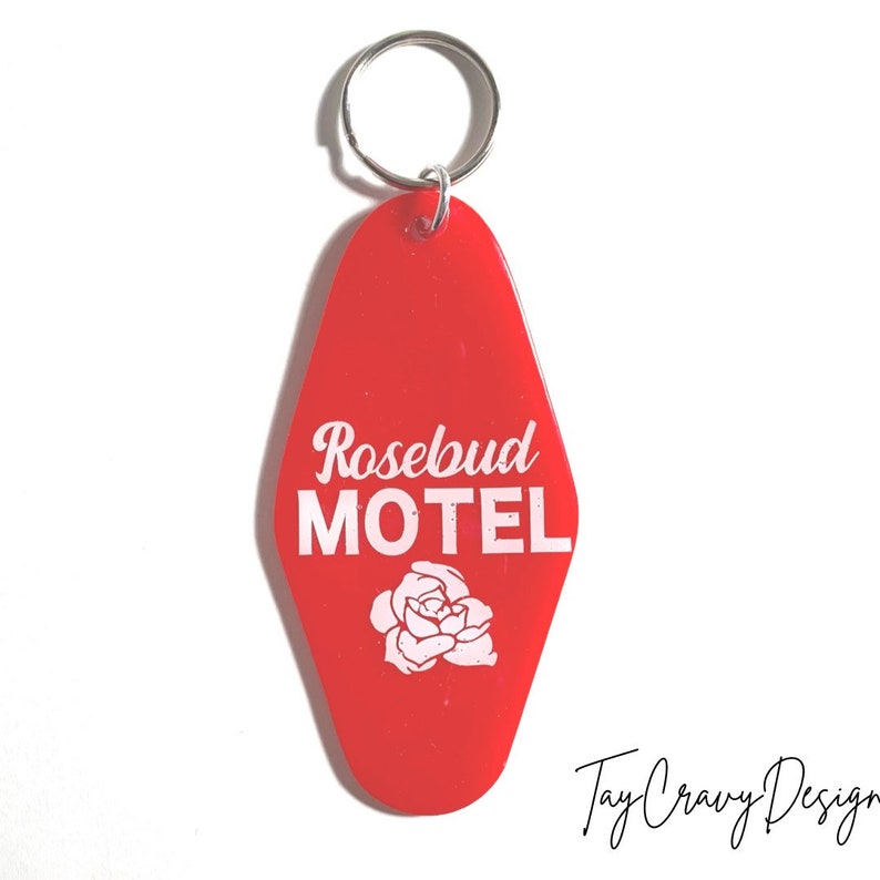 Rosebud Motel Keychain Rosebud Motel Key Tag rosebud Motel Etsy