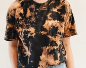 Black Bleach Dye T-shirt - Bleach Dye Shirt- Bleached Shirt Black Bleach Dye T-shirt - Bleach Dye Shirt- Bleached Shirt