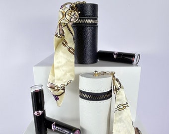Mini monedero, monedero, llavero con estuche para lápiz labial, diseño clásico para madre, novia, prometido