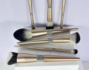 Gold Strass Glam Make-up Pinsel-Set