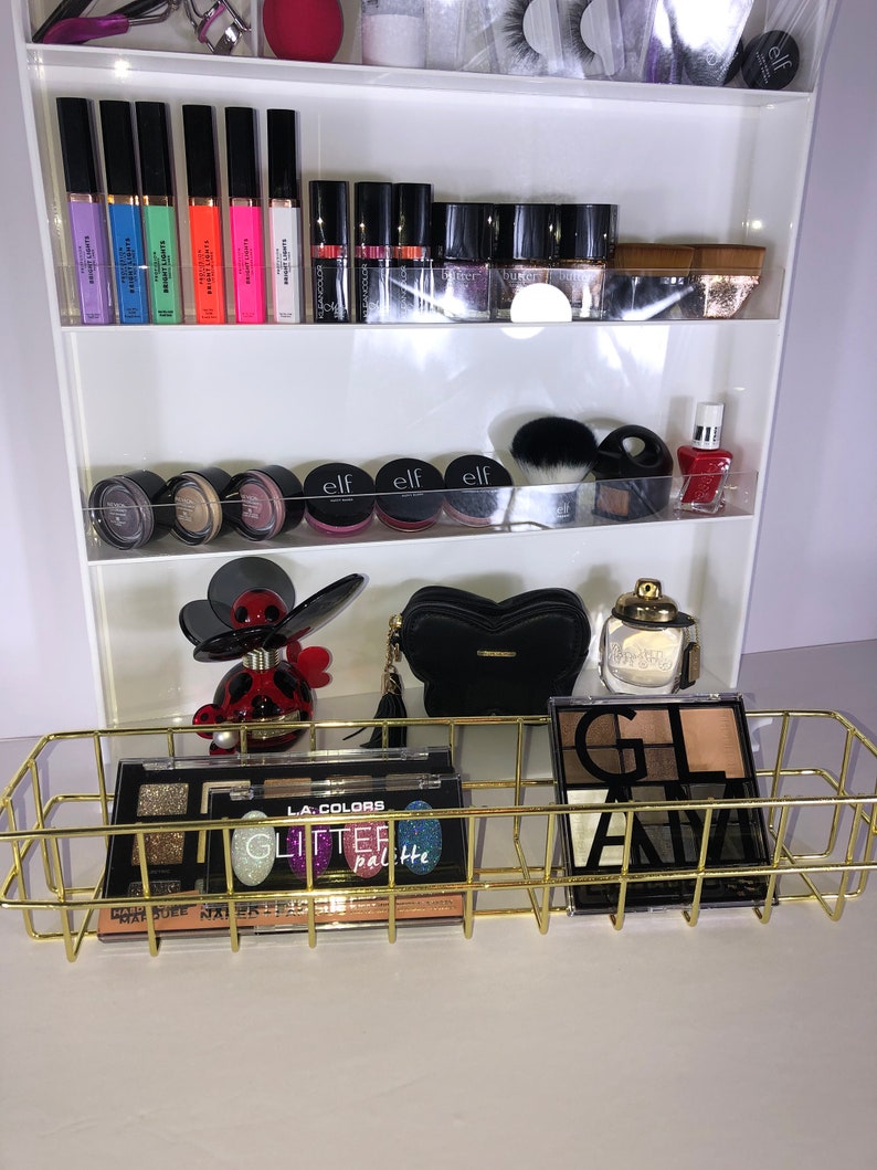 Wall Makeup Organizer White Etsy