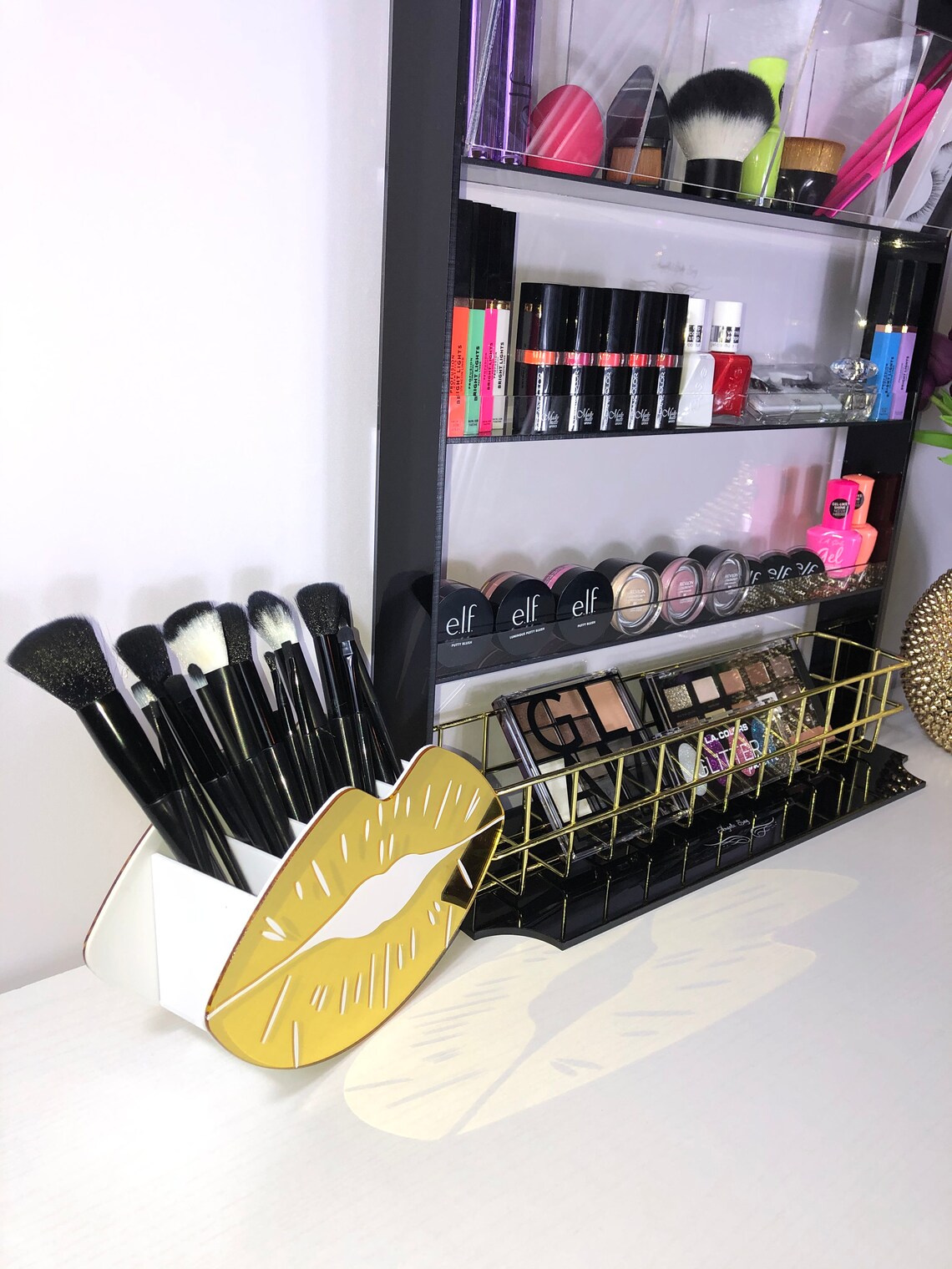 Wall Mounted Makeup Organizer Etsy