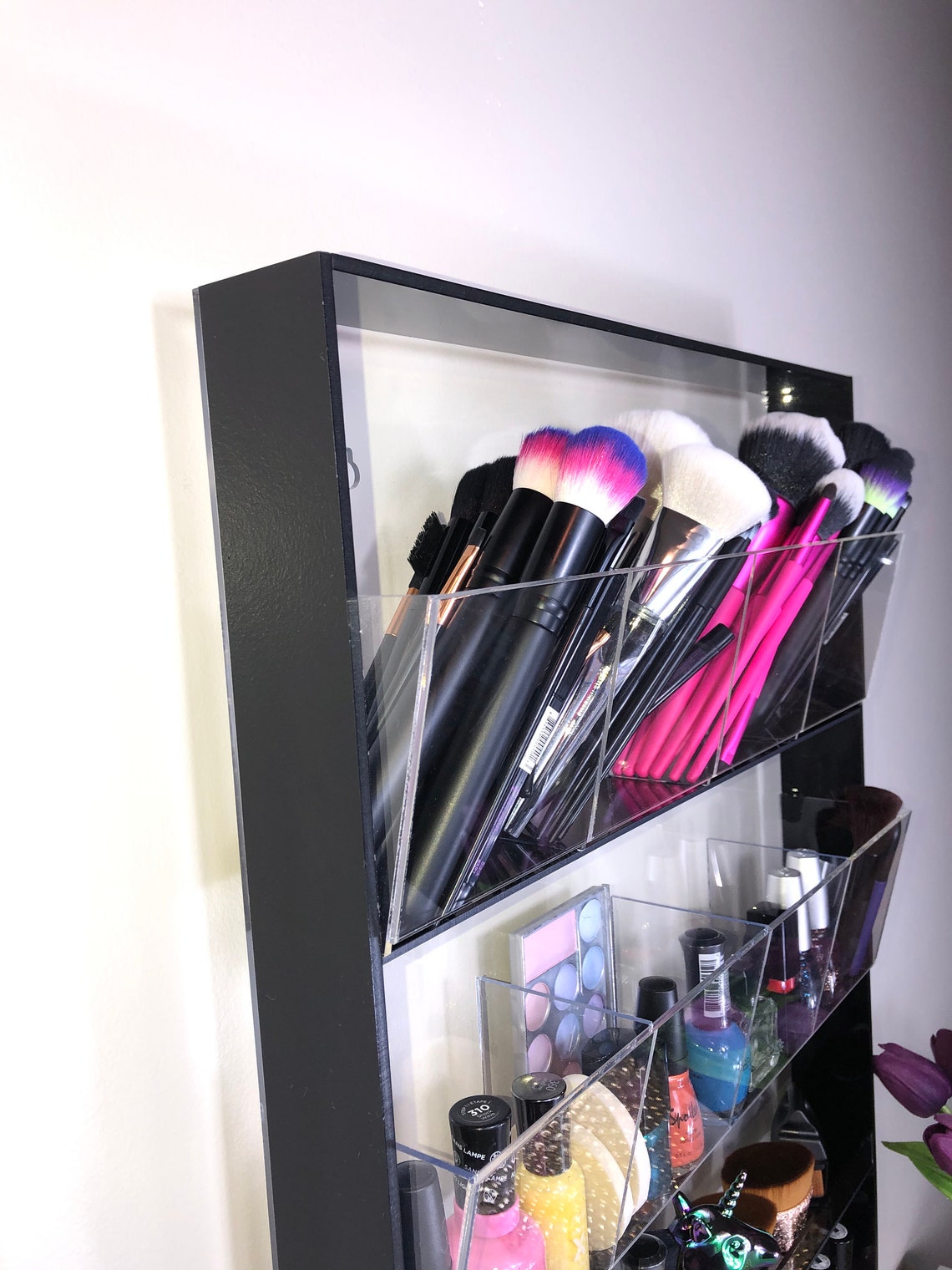 Wall Mounted Makeup Organizer Etsy