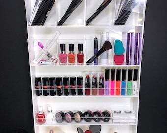 Wall Mounted Makeup Organizer, Cosmetic Storage