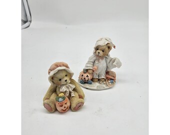 Lot Of 2 Halloween Theme Cherished Teddies "Connie" "Stacie You Lift My Spirit"