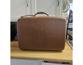 Vintage 22"×17" Samsonite Hardshell Suitcase Brown No Key
