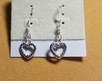 Earrings Open Hearts Silver 4392 - Etsy