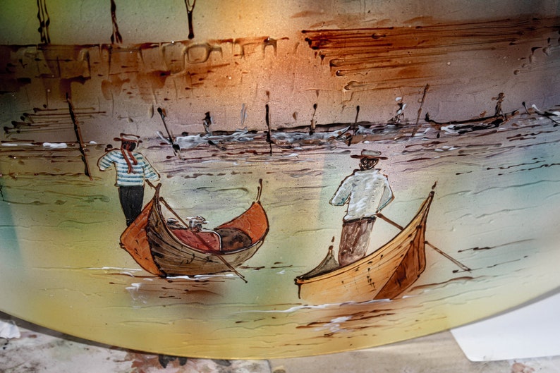 Kitchen Lighting Stained Glass Lamp Glass Pendant Light Etsy