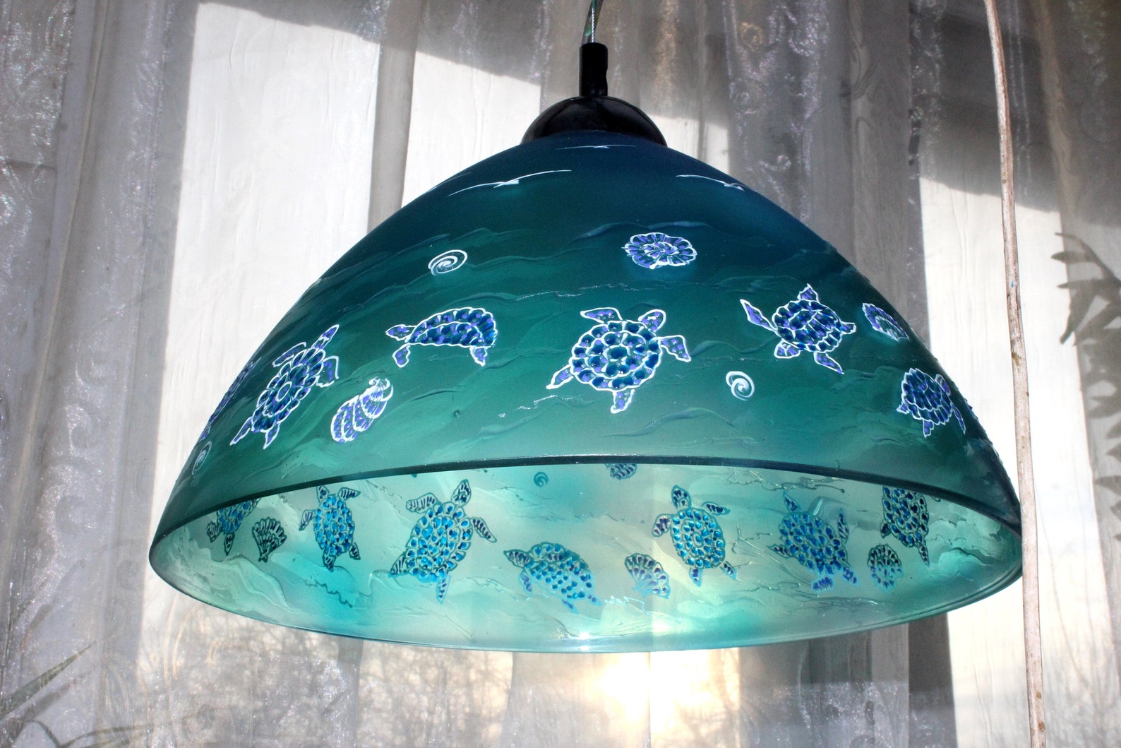 Beach Ceiling Light Glass lamp Shade Kitchen Lighting Pendant Etsy