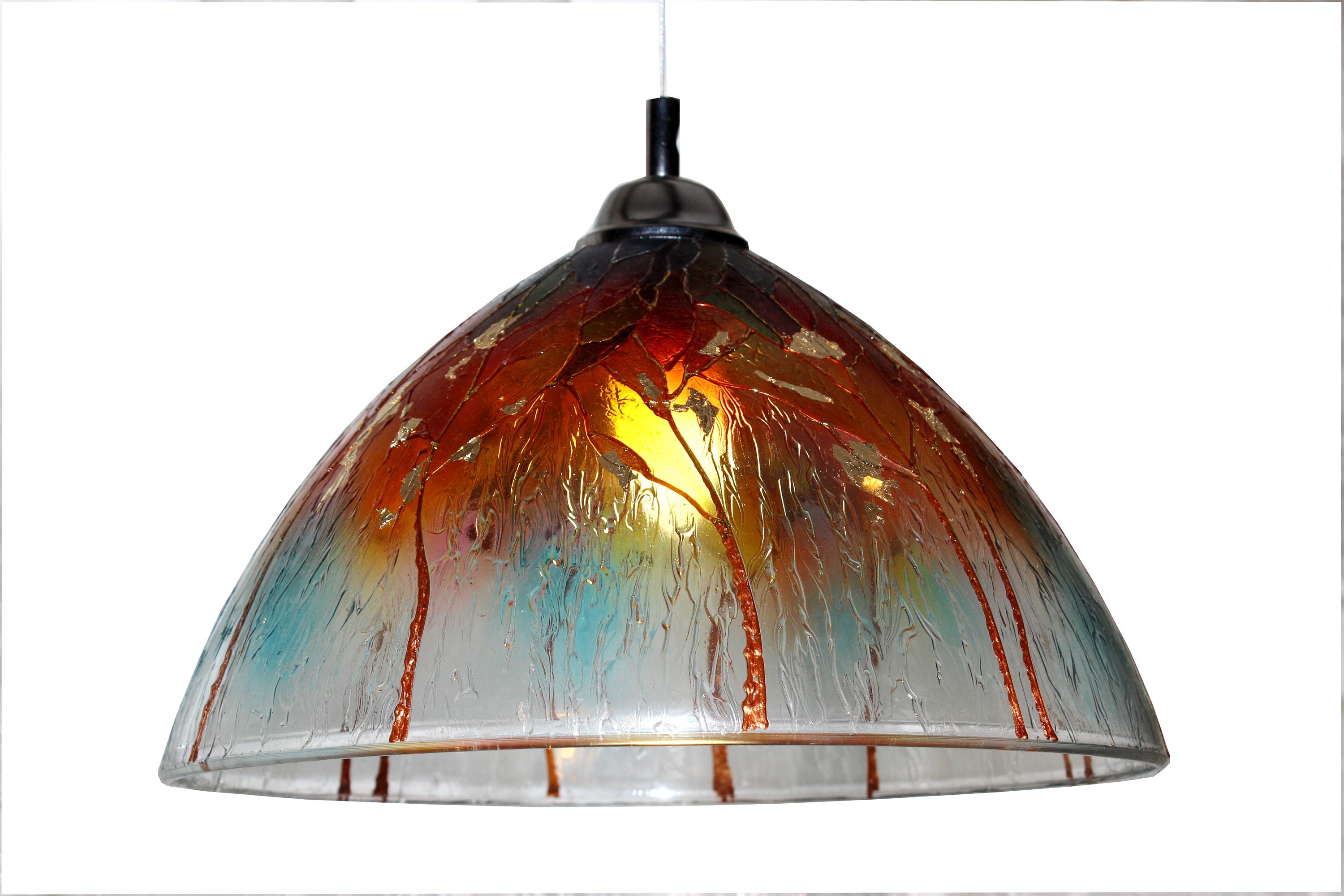Kitchen Lighting Stained Glass Lamp Shade Glass Pendant Light Etsy
