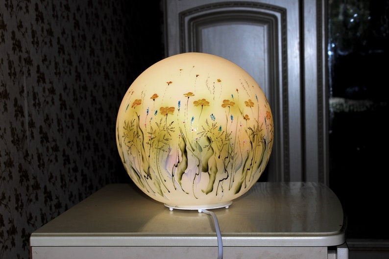 Table Glass lamps Desk Glass Lamps Table Lamp Vintage Bedside Glass Lamp Globe Lamp Glass Modern Table Lamp Handmade Lamp Stained Glass Lamp
