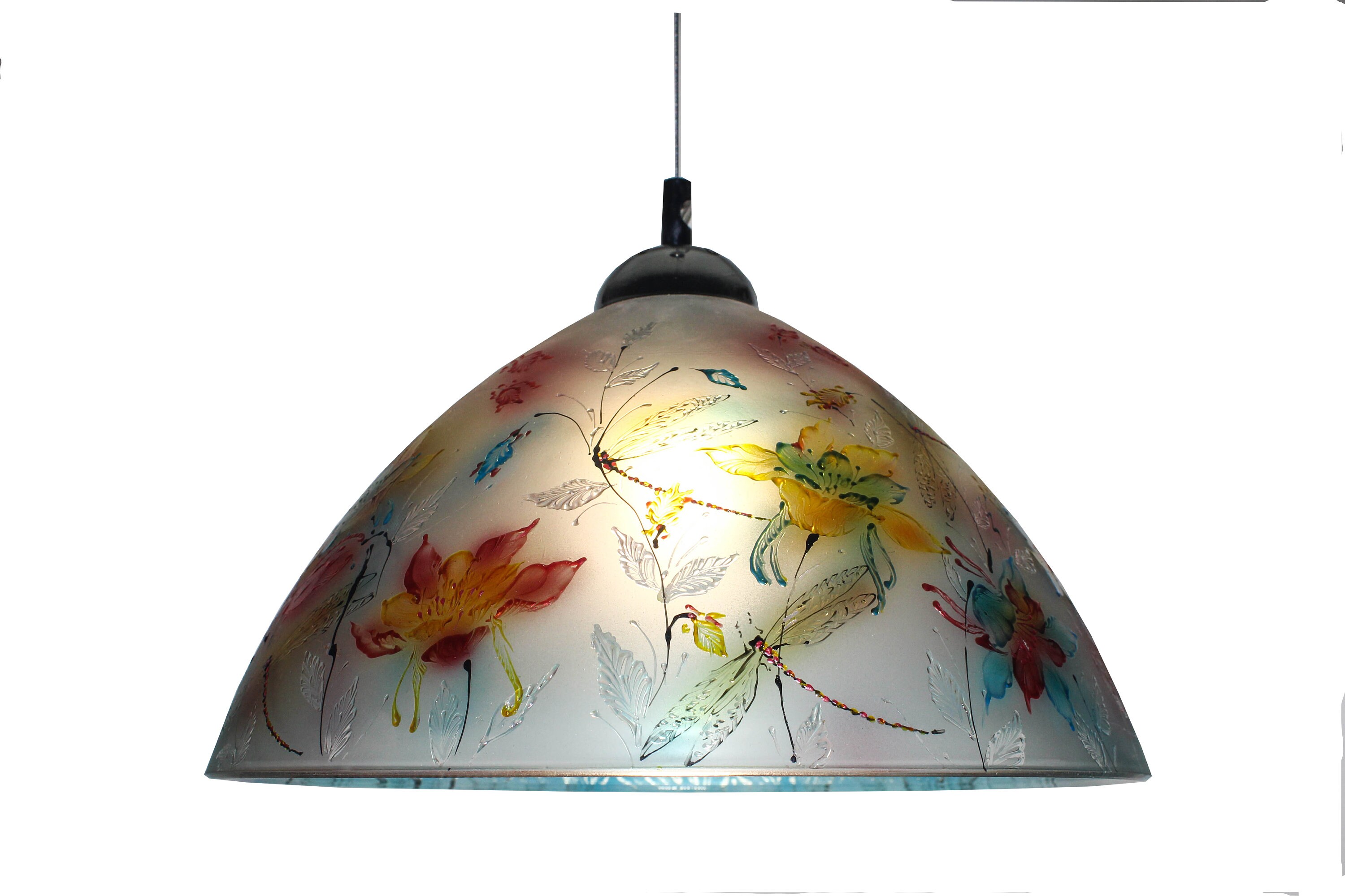 Hanging Lamp Pendant Light Glass Lamp Shade Hanging Lampshade Etsy