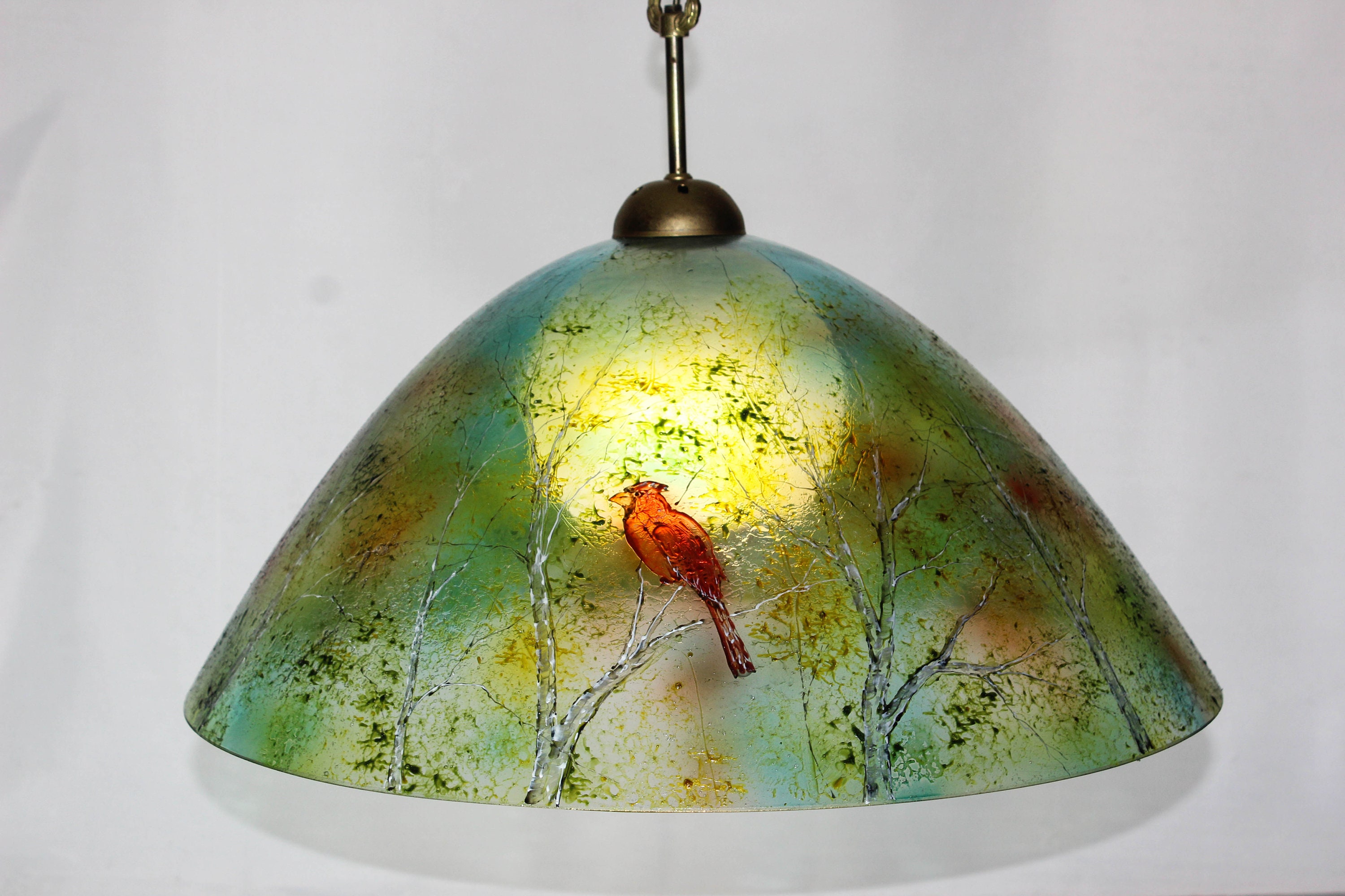 Pendant lights Hanging Light Chandelier Lighting Stained Glass Lamp Lampshade Lamp Shade Seiling Fixture Kitchen Dening Room Hand Painted