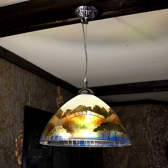 Hanging Lampshade Glass Lamp Shade Pendant Light Ceiling Hanging Lampshade Glass Lamp Shade Pendant Light Ceiling Painted Chandelier